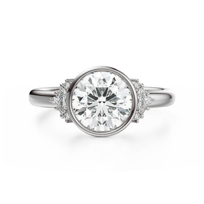 The Bezel Maren Ring | Round - Lavender Creek Gems 