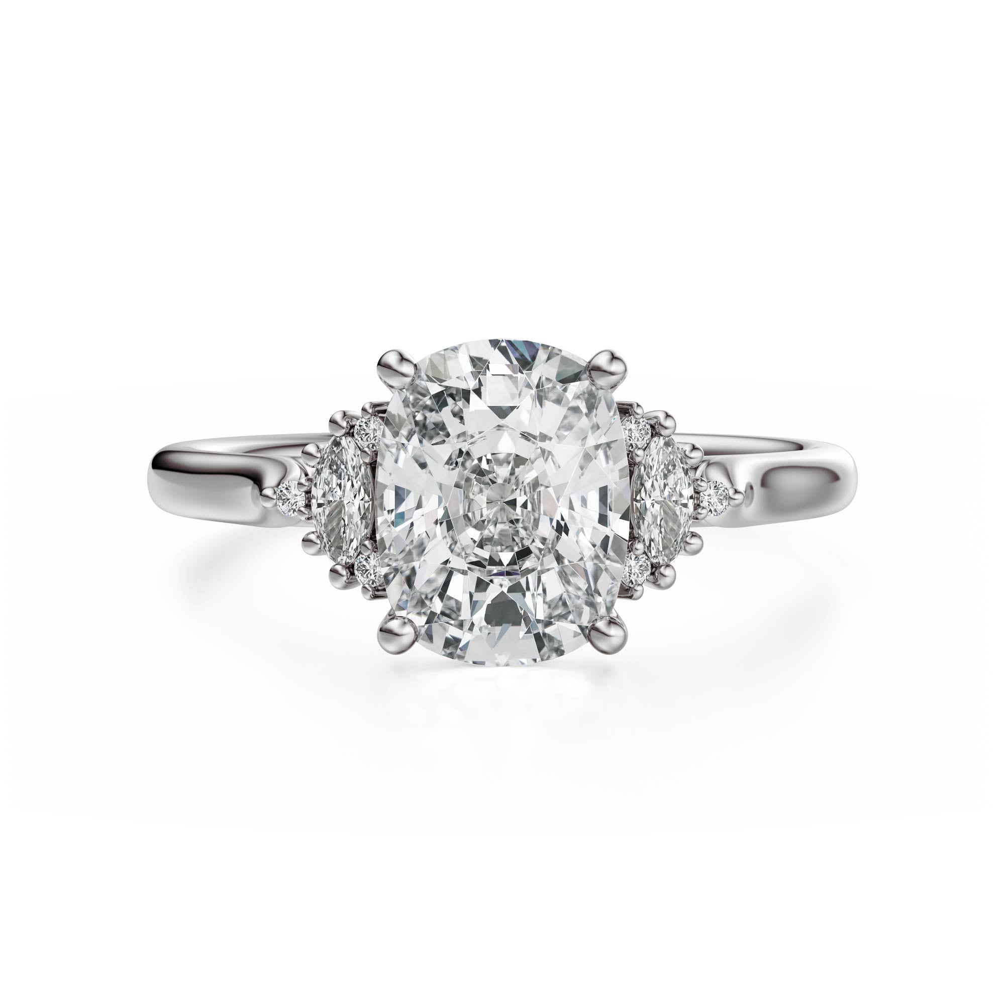 The Maren Ring | Elongated Cushion | Setting Only