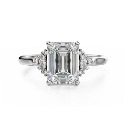 The Maren Ring | Emerald Cut | Setting Only