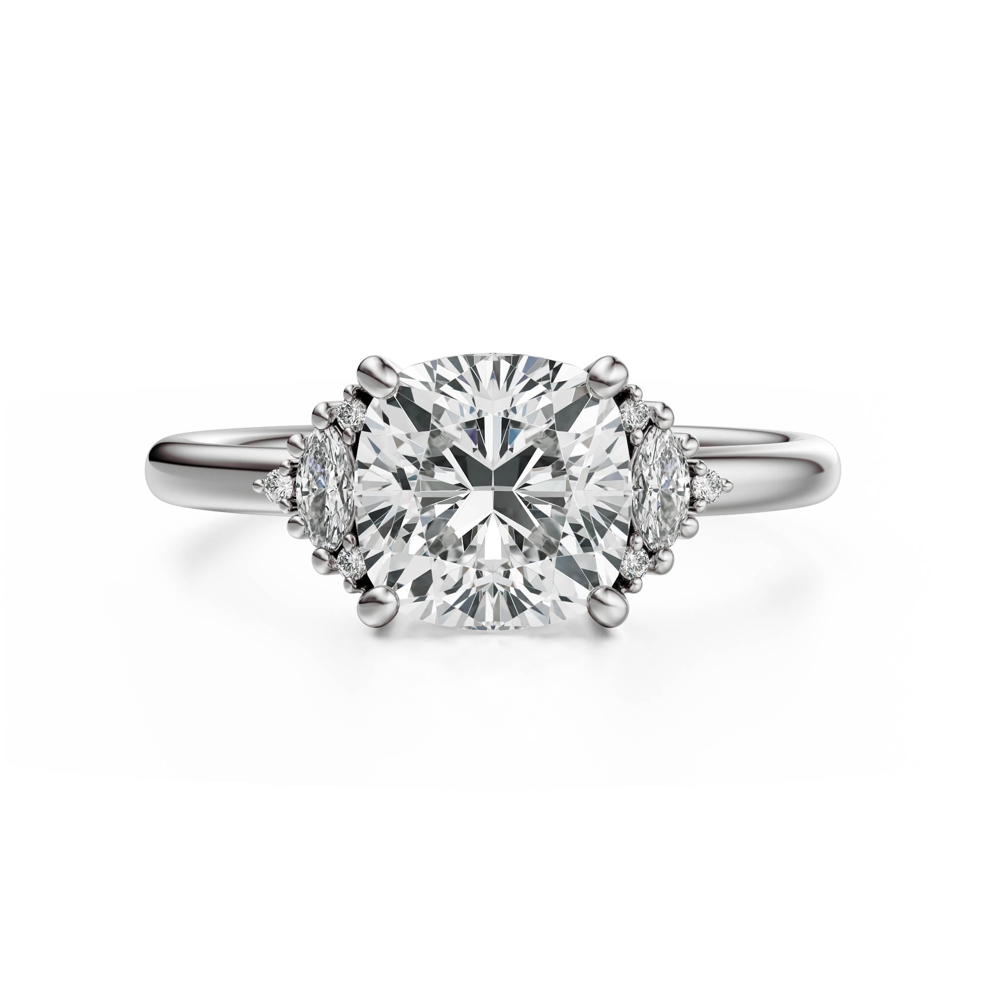 The Low Maren Ring | Cushion | Setting Only