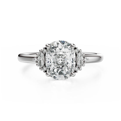 The Low Maren Ring | Elongated Cushion | Setting Only