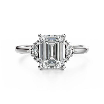 The Low Maren Ring | Emerald Cut | Setting Only