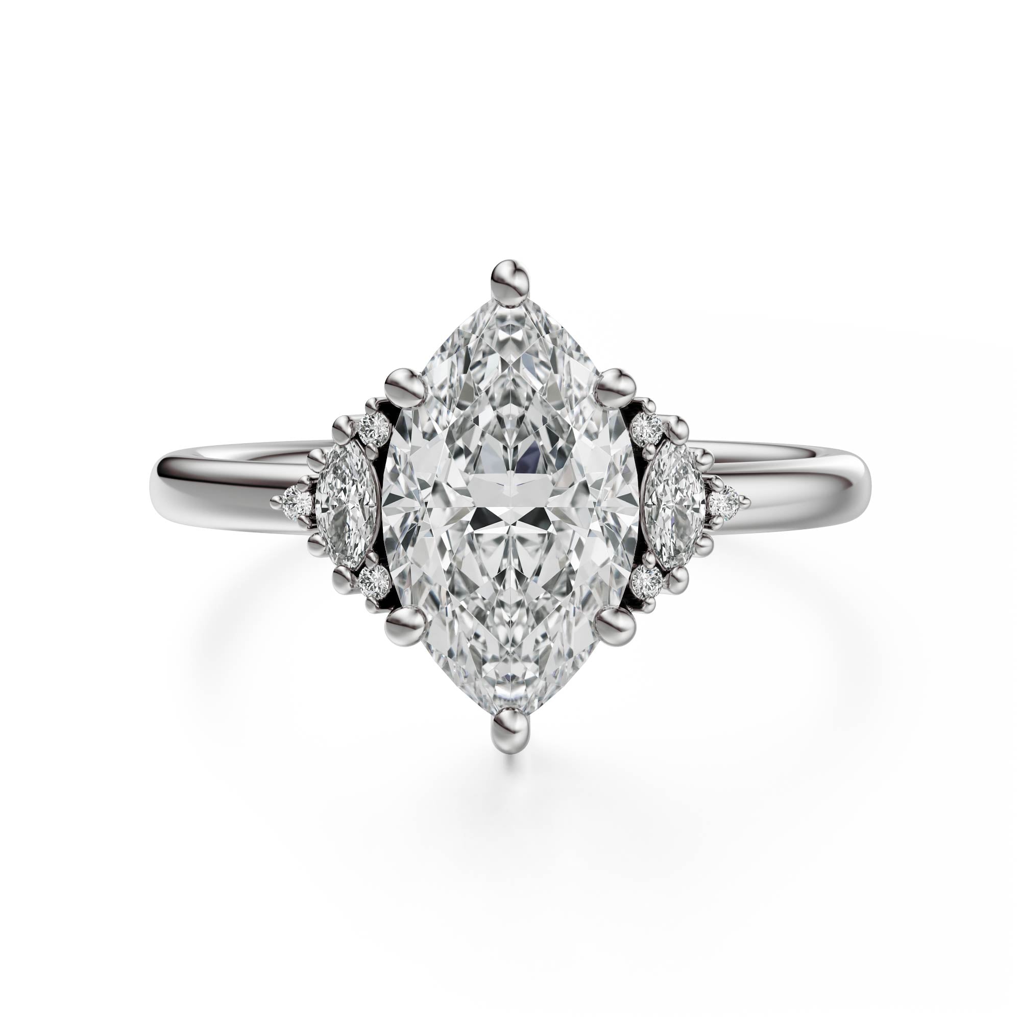 The Low Maren Ring | Marquise | Setting Only