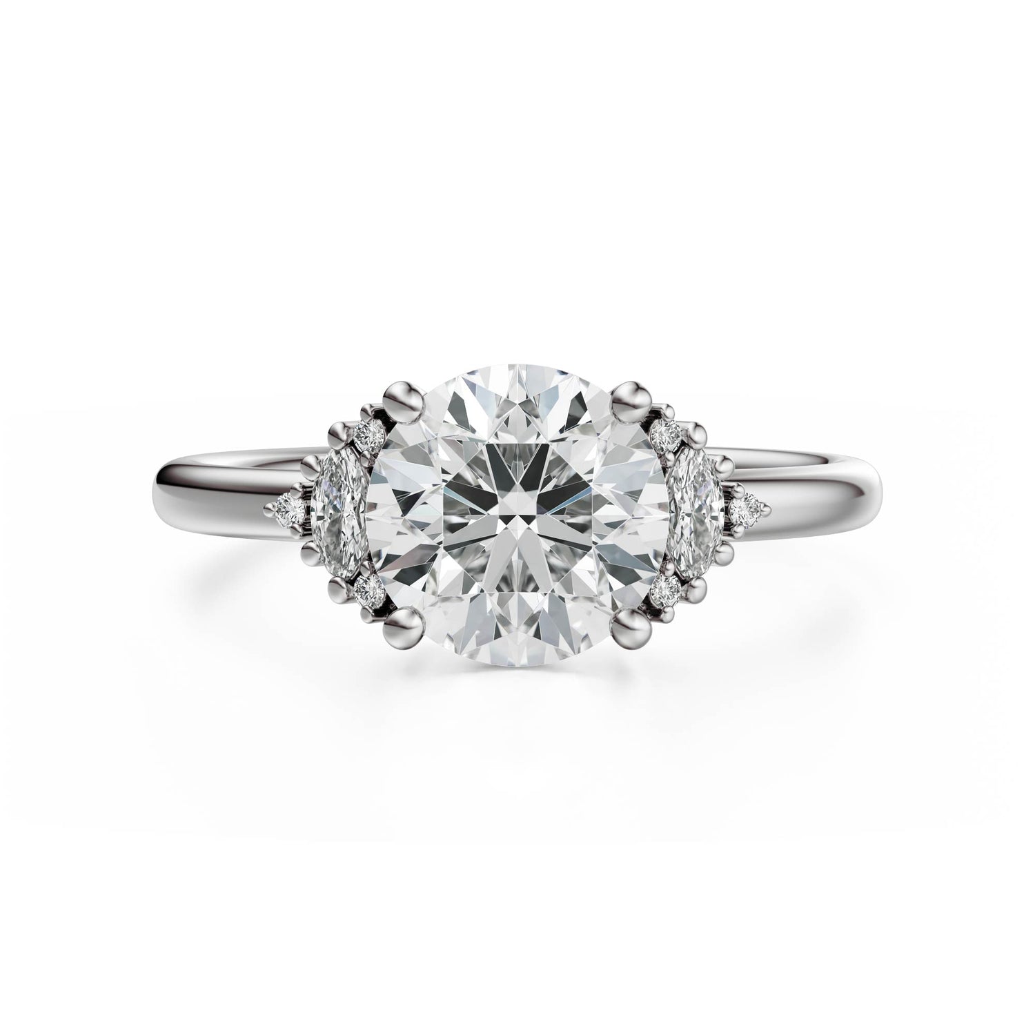 The Low Maren Ring | Round | Setting Only