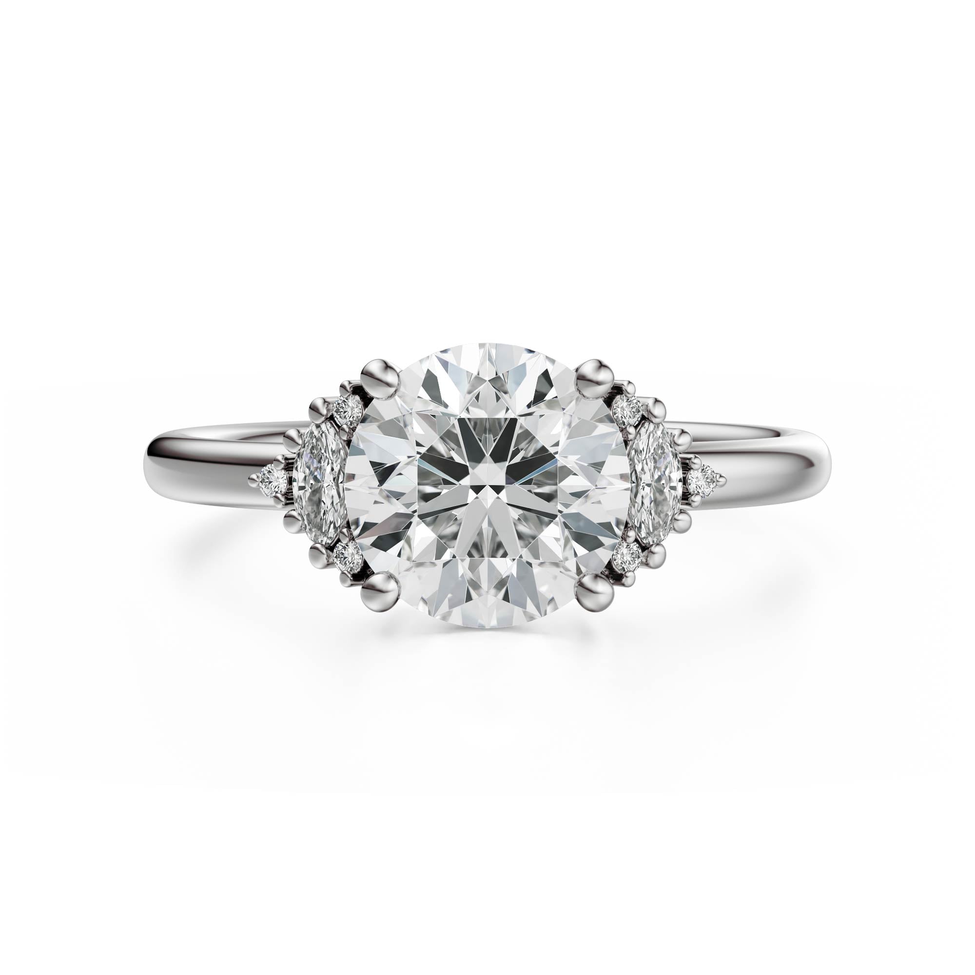 The Low Maren Ring | Round | Setting Only