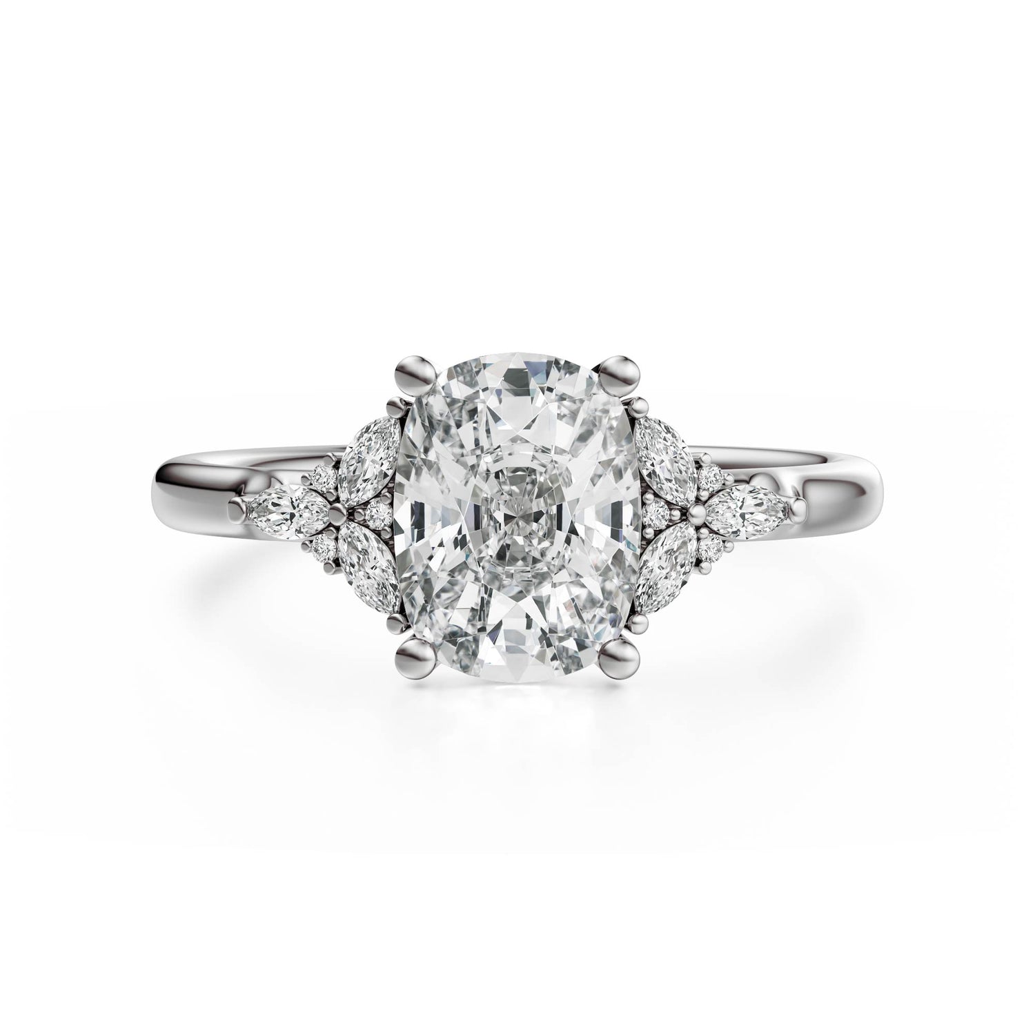 The Meadow Ring | Elongated Cushion | Setting Only - Lavender Creek Gems 