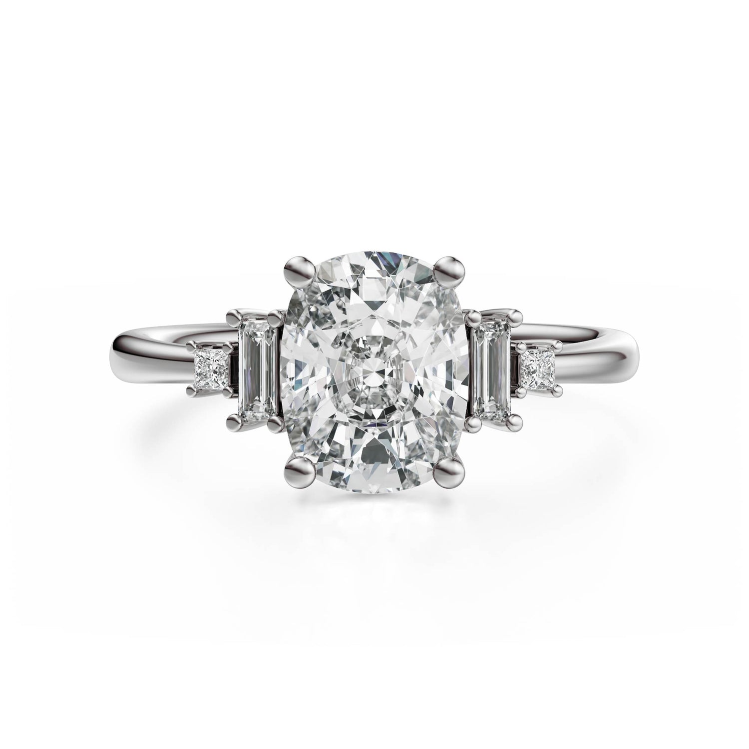 The Mira Ring | Elongated Cushion | Setting Only - Lavender Creek Gems 