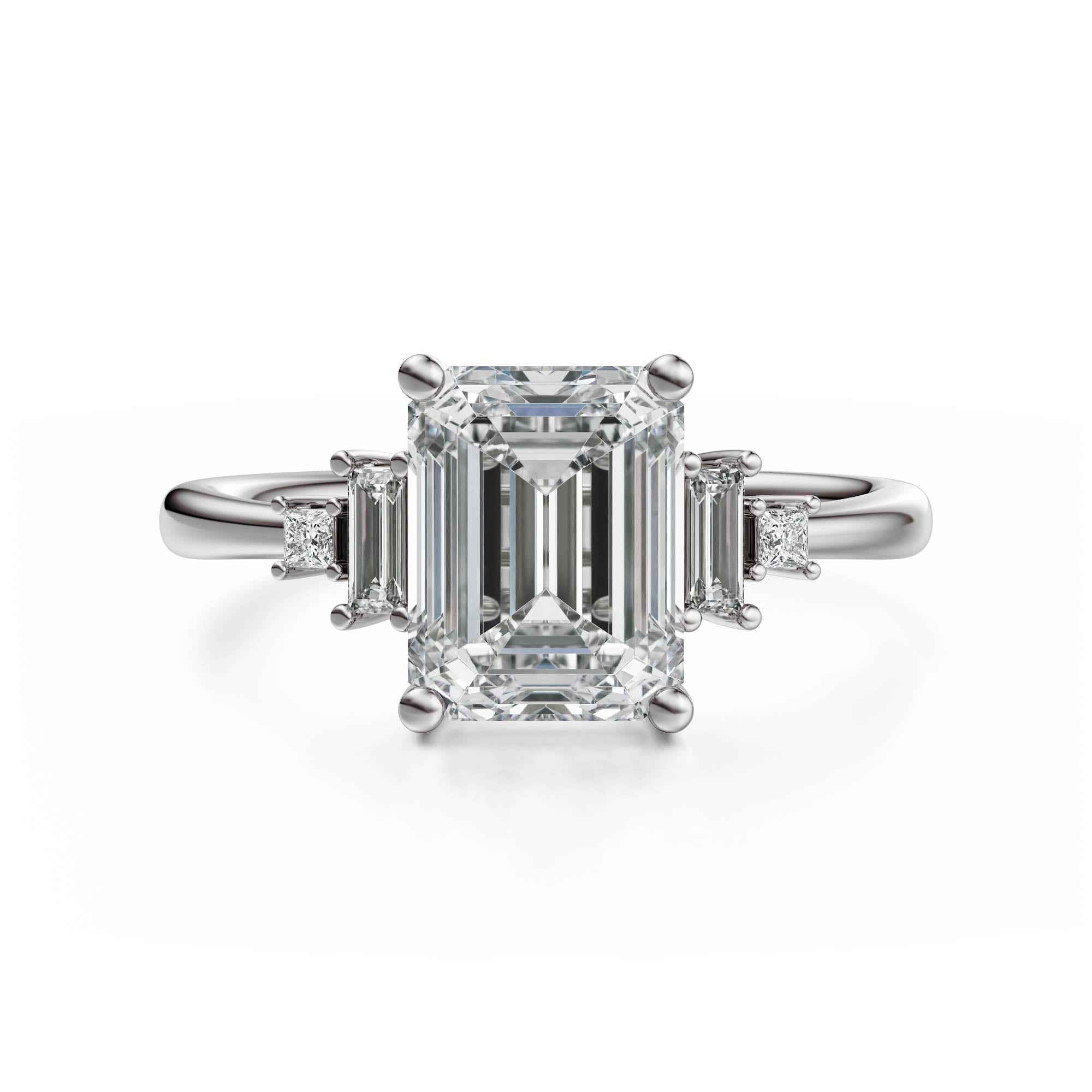 The Mira Ring | Emerald Cut | Setting Only