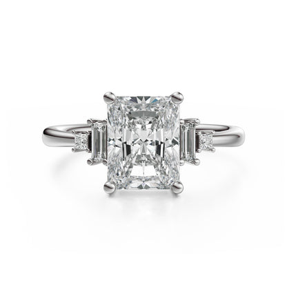 The Mira Ring | Radiant | Setting Only - Lavender Creek Gems 