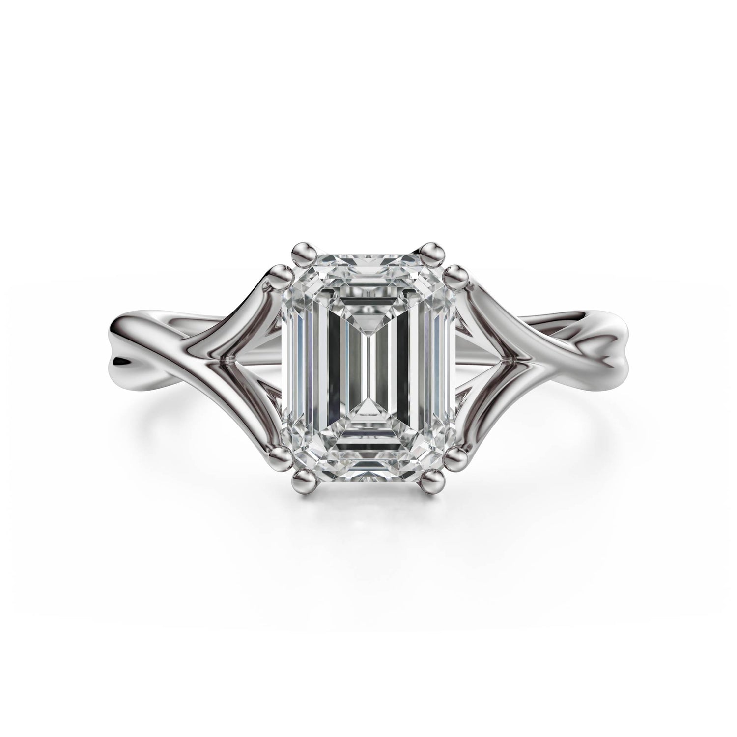 The Entwine Ring | Emerald Cut - Lavender Creek Gems 