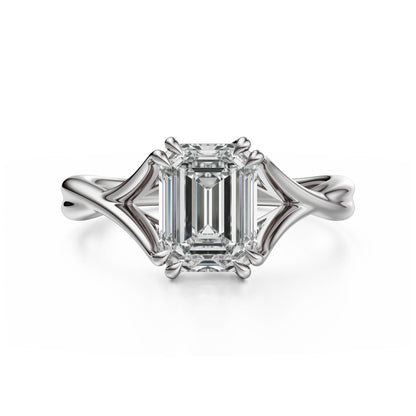 The Entwine Ring | Emerald Cut - Lavender Creek Gems 