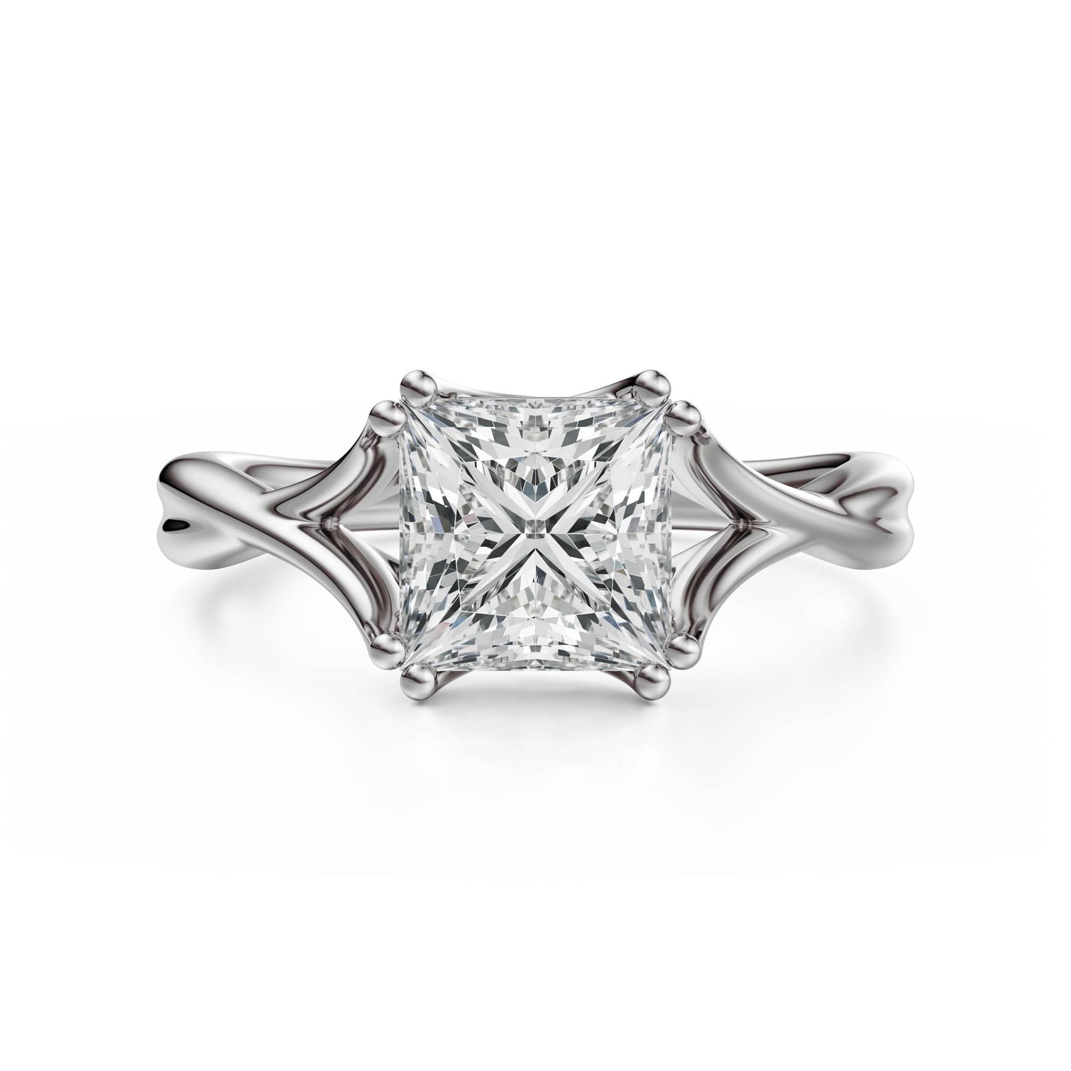 The Entwine Ring | Princess | Setting Only - Lavender Creek Gems 