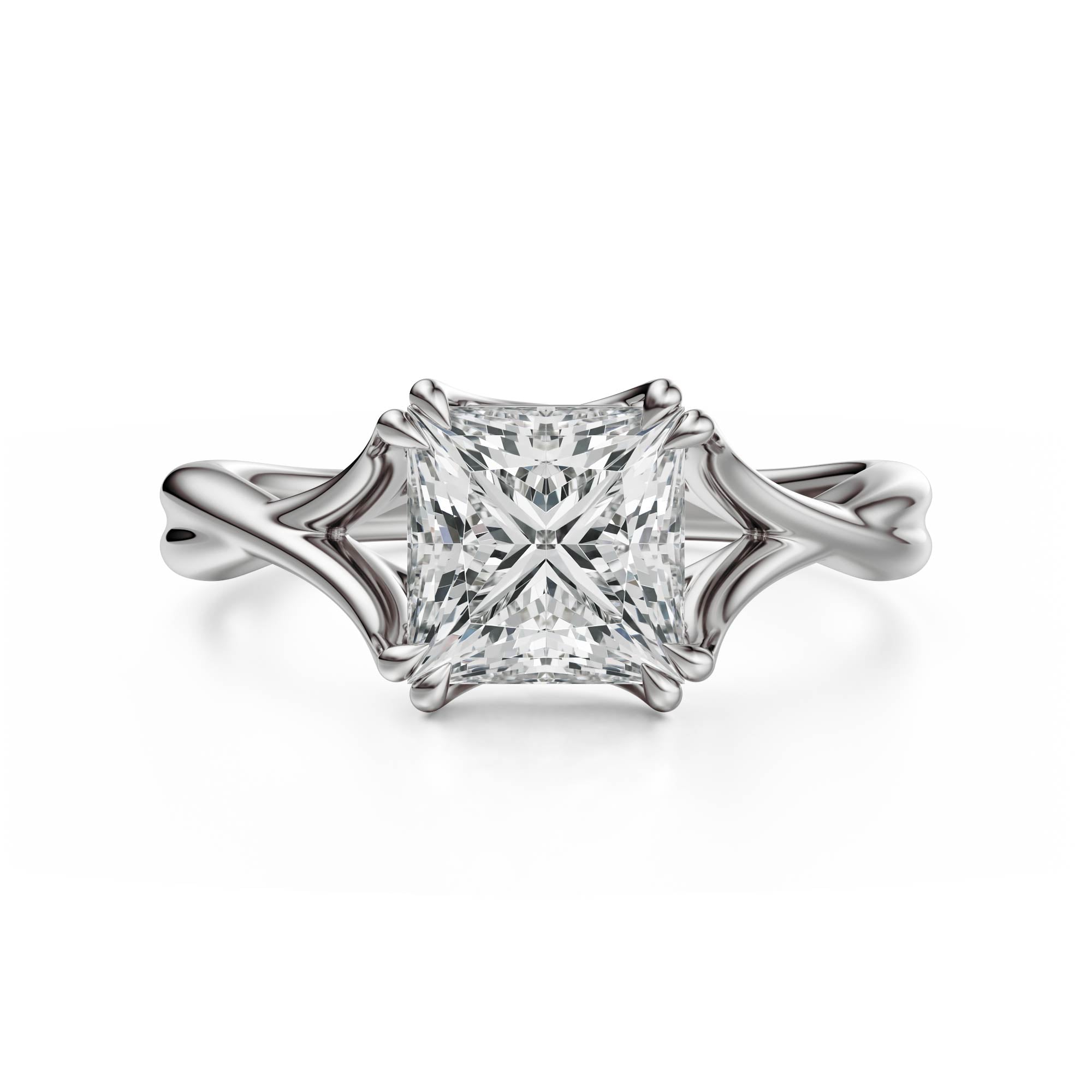 The Entwine Ring | Princess | Setting Only - Lavender Creek Gems 