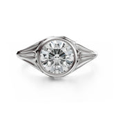 The Nightbloom Ring | Round | Setting Only - Lavender Creek Gems 