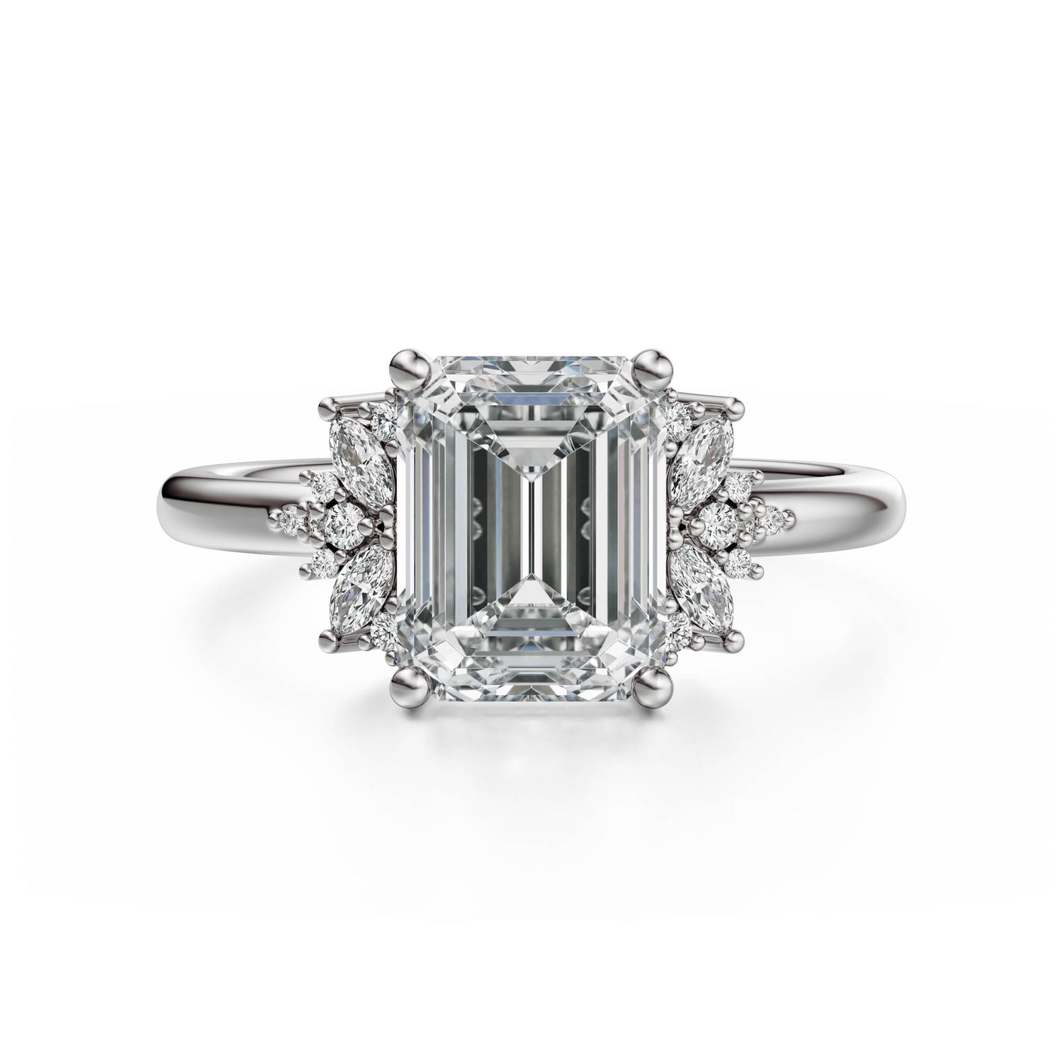 The Reverie Ring | Emerald Cut | Setting Only