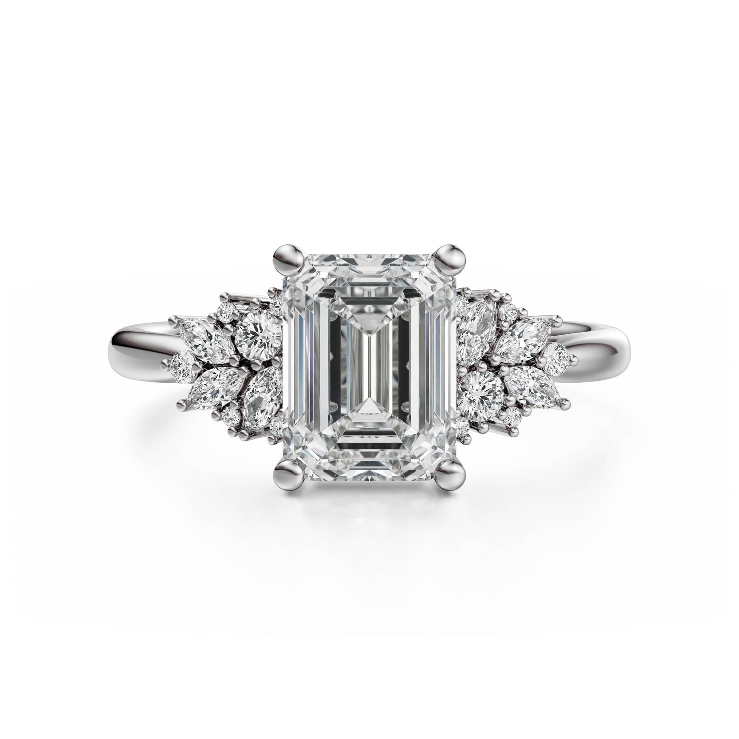 The Rosalie Ring | Emerald Cut | Setting Only