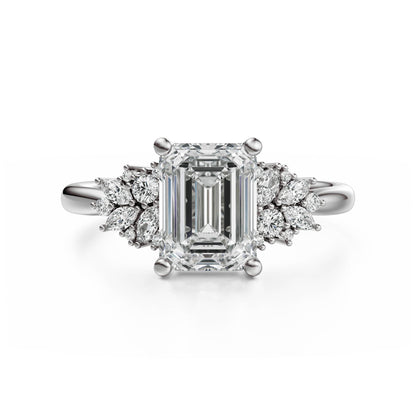 The Rosalie Ring | Emerald Cut | Setting Only