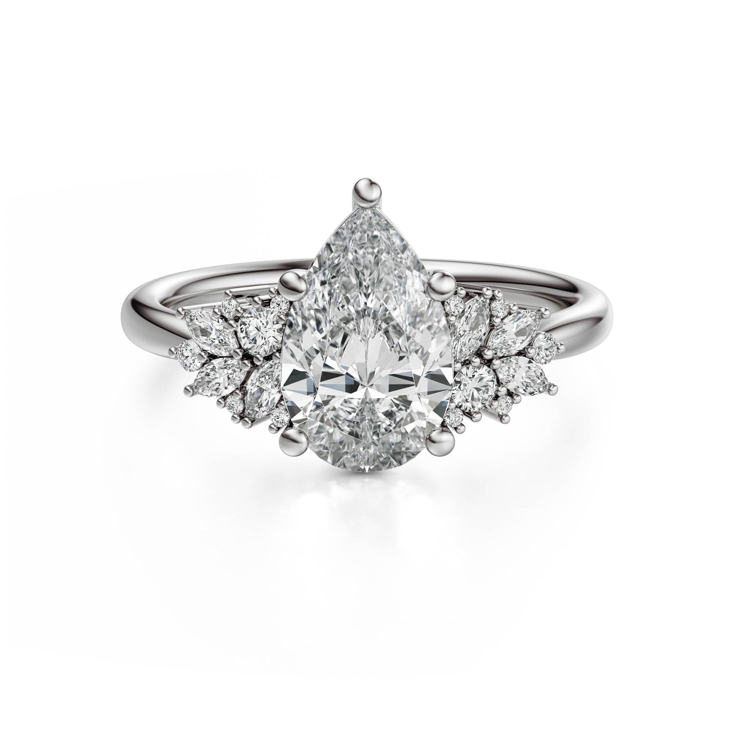 The Rosalie Ring | Pear | Setting Only - Lavender Creek Gems 