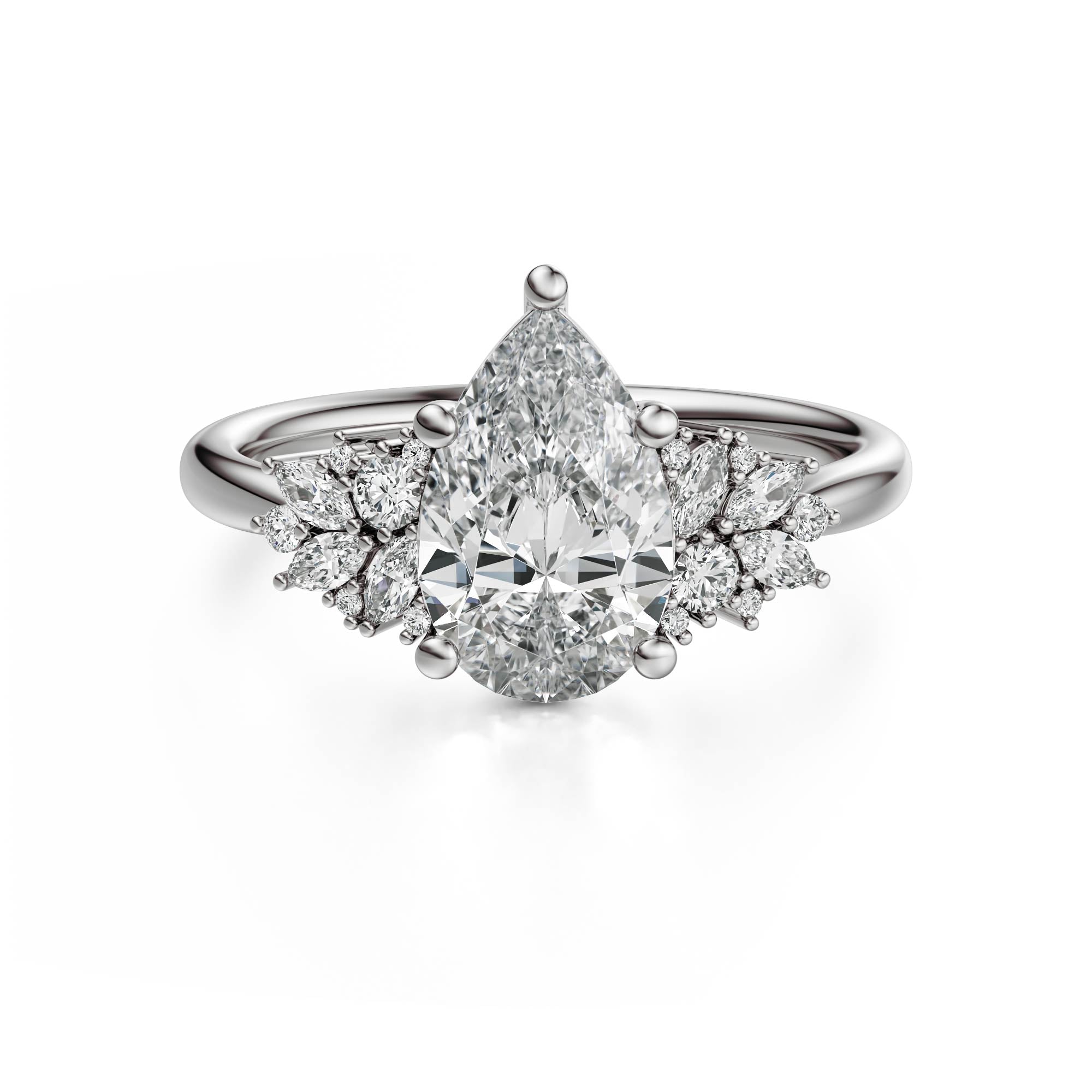 The Rosalie Ring | Pear | Setting Only - Lavender Creek Gems 