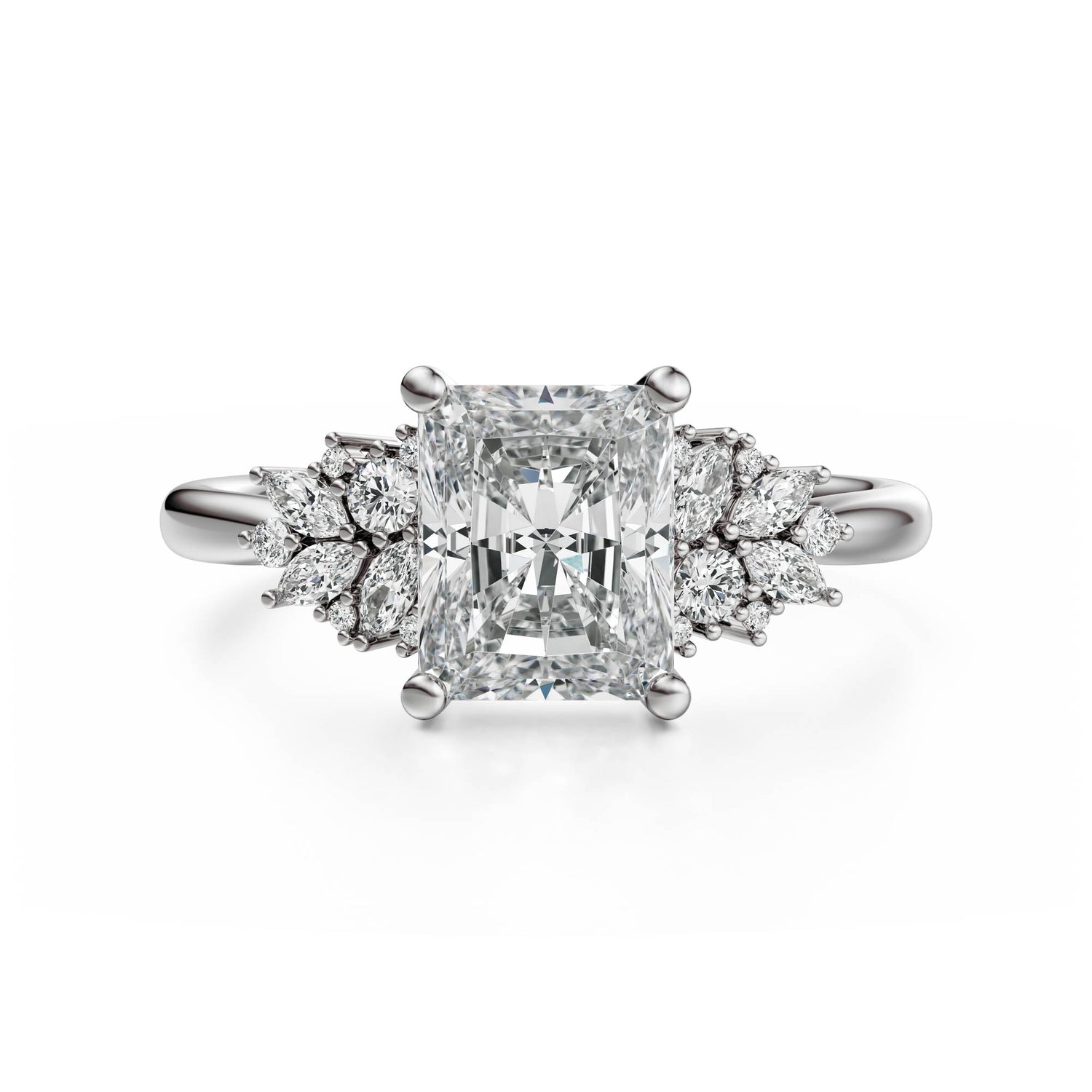 The Rosalie Ring | Radiant | Setting Only - Lavender Creek Gems 