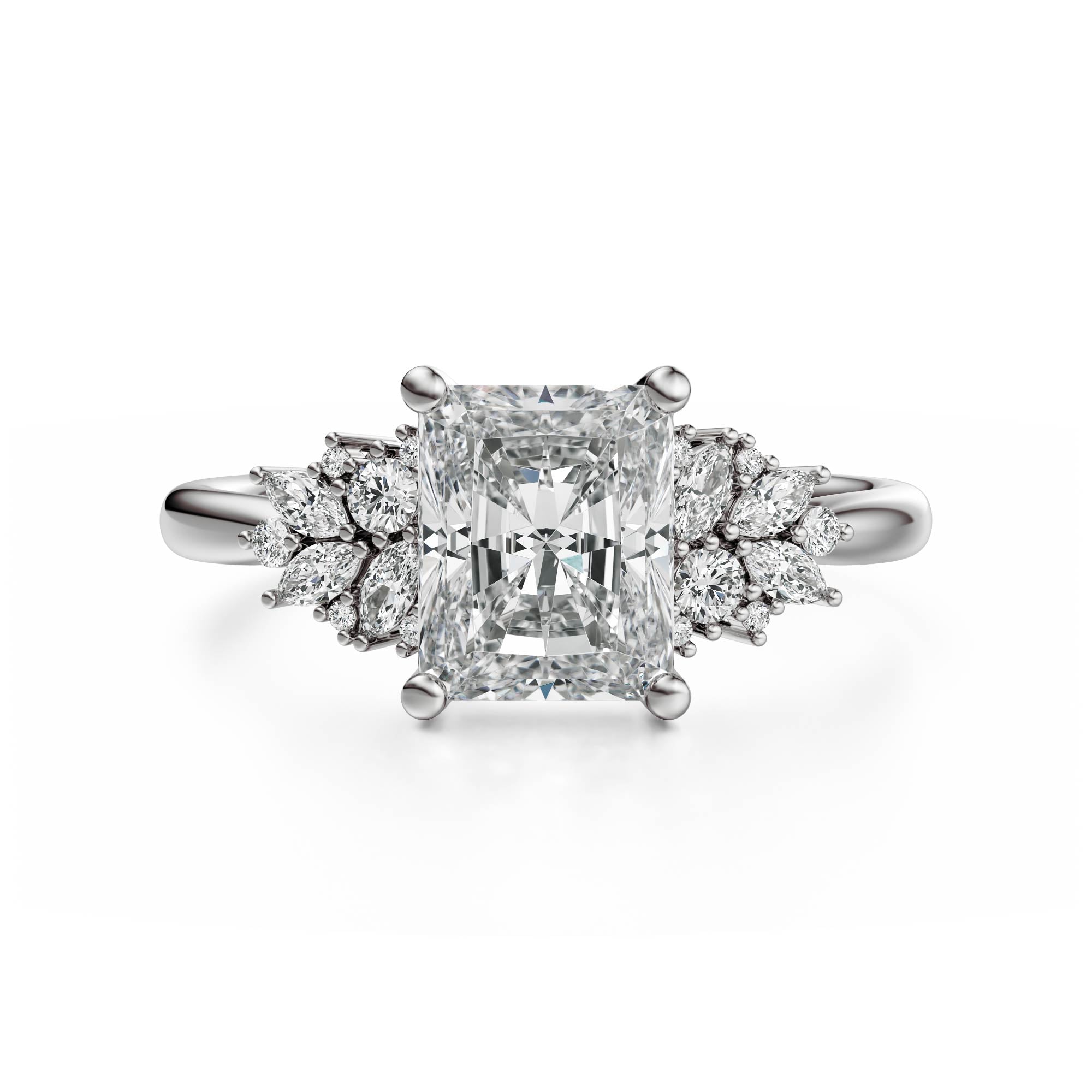The Rosalie Ring | Radiant | Setting Only - Lavender Creek Gems 