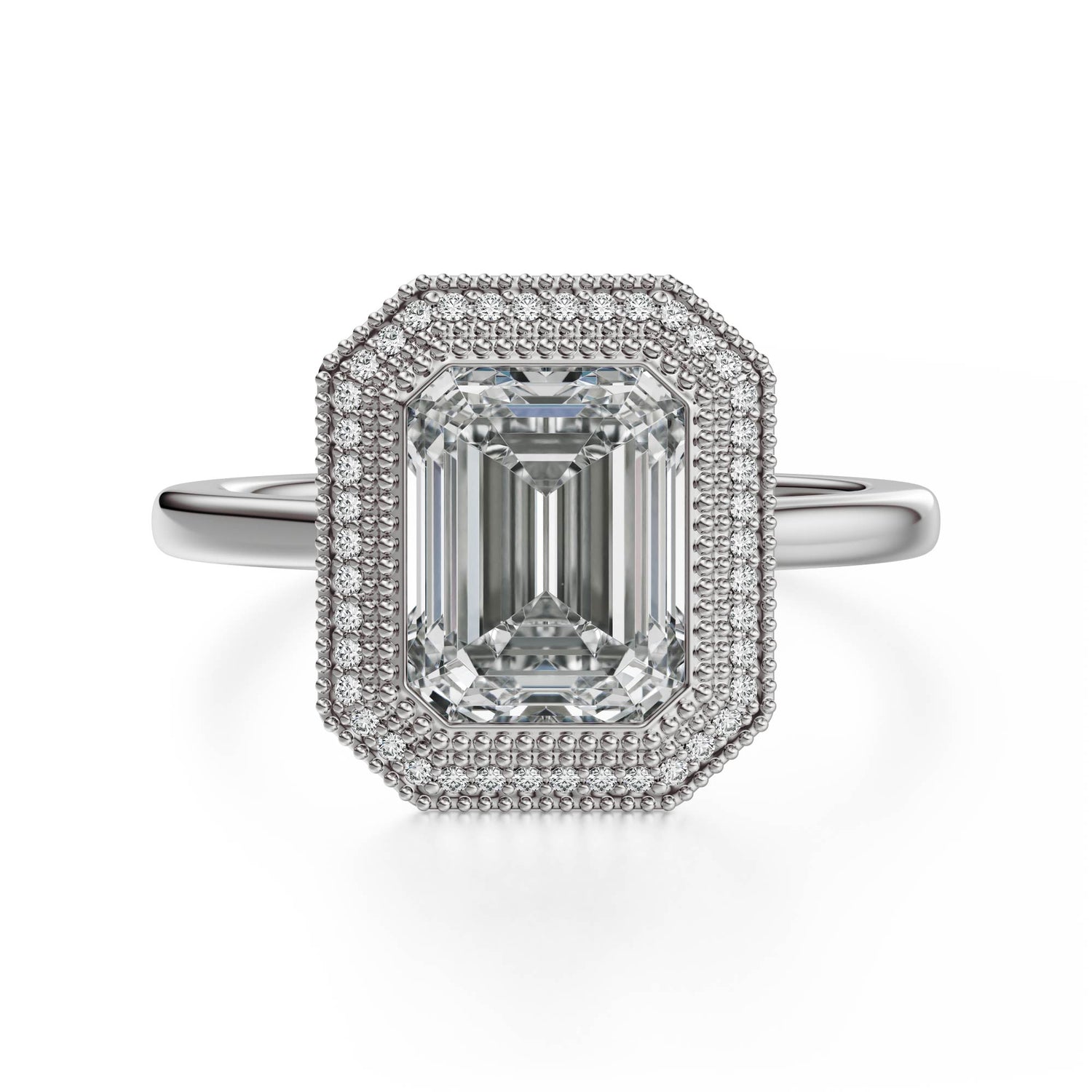 The Satine Ring | Emerald Cut | Setting Only