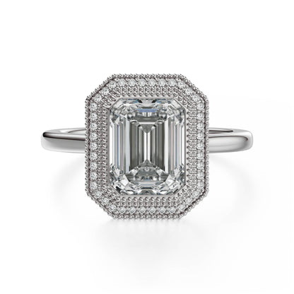The Satine Ring | Emerald Cut | Setting Only