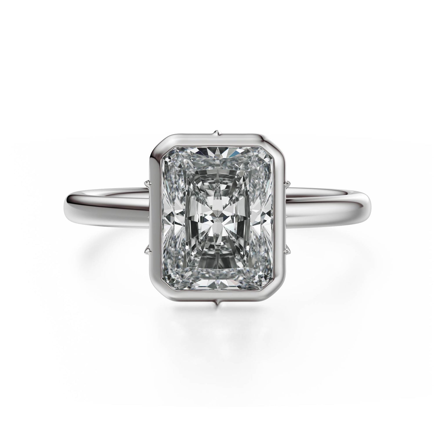 The Bezel Secret Garden Ring | Radiant | Setting Only