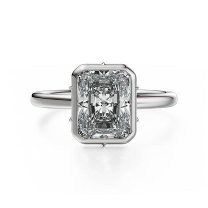 The Bezel Secret Garden Ring | Radiant | Setting Only
