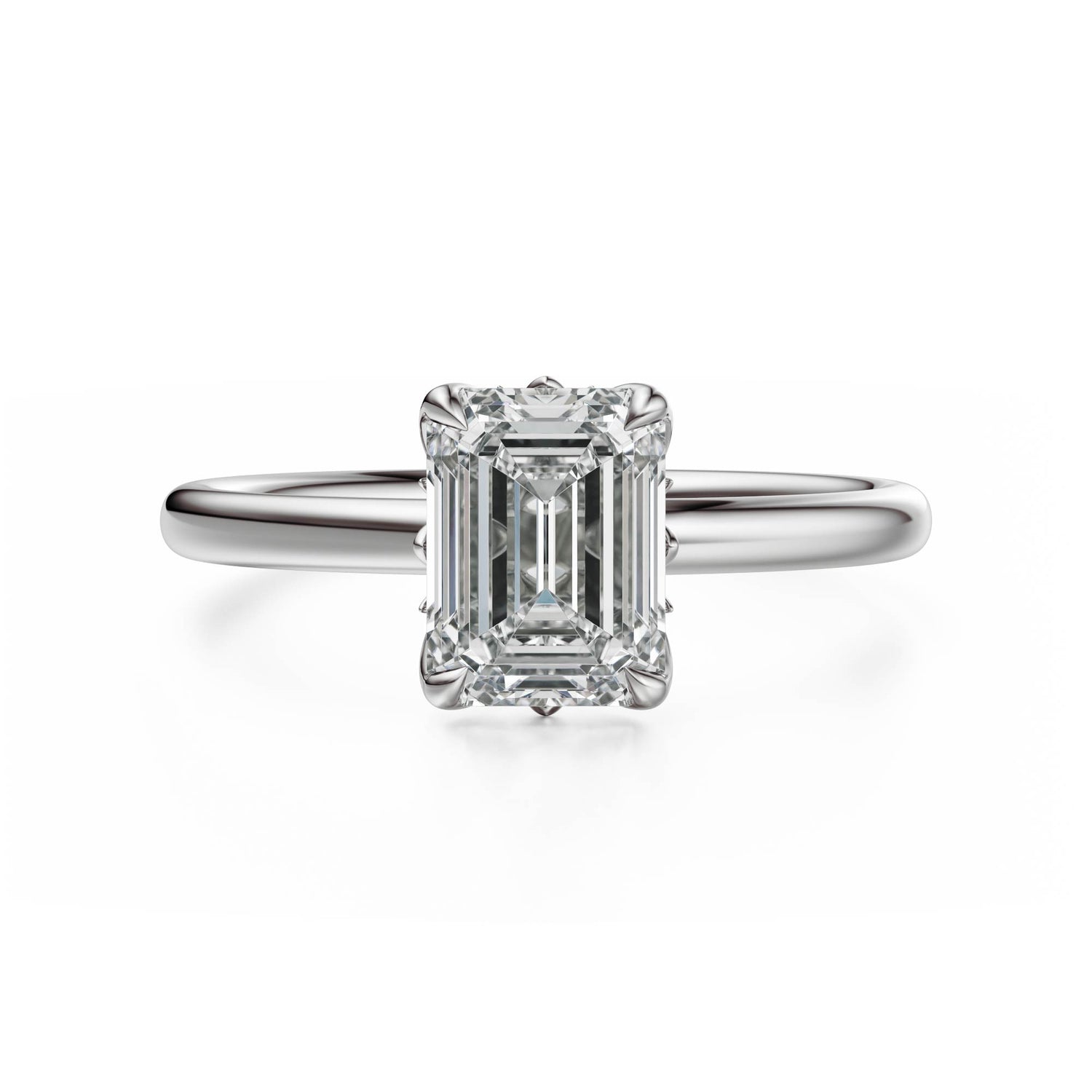 The Secret Garden Ring | Emerald Cut | Setting Only