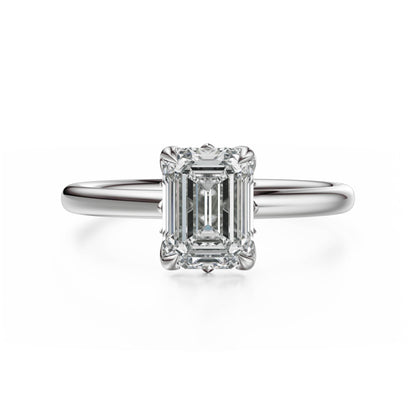 The Secret Garden Ring | Emerald Cut | Setting Only