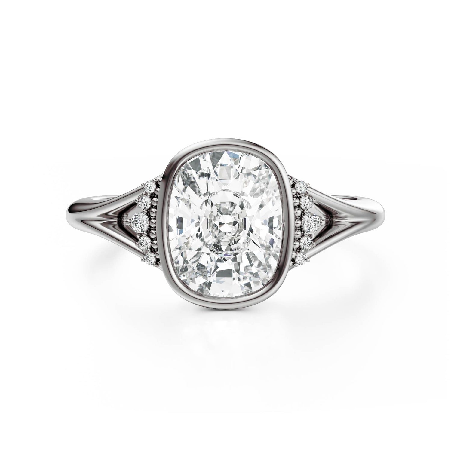 The Bezel Serendipity Ring | Elongated Cushion