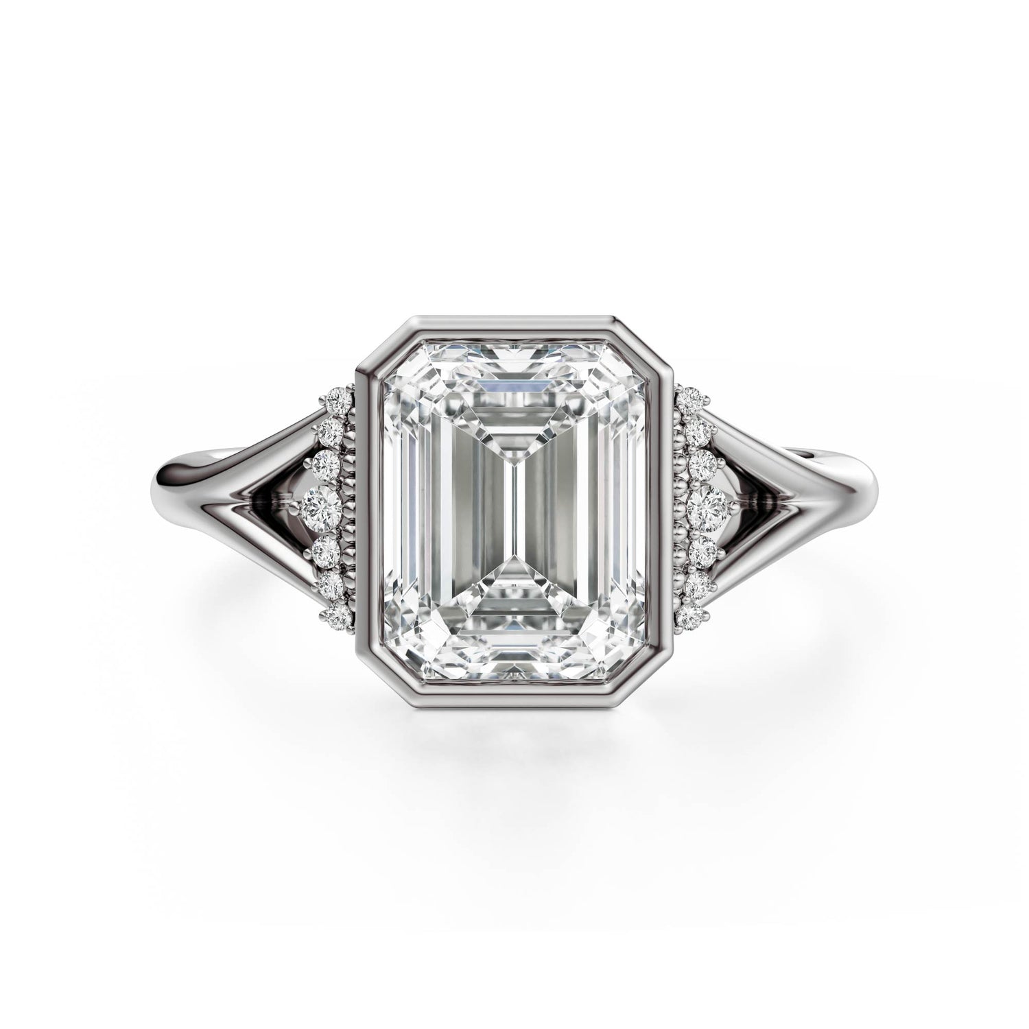 The Bezel Serendipity Ring | Emerald Cut