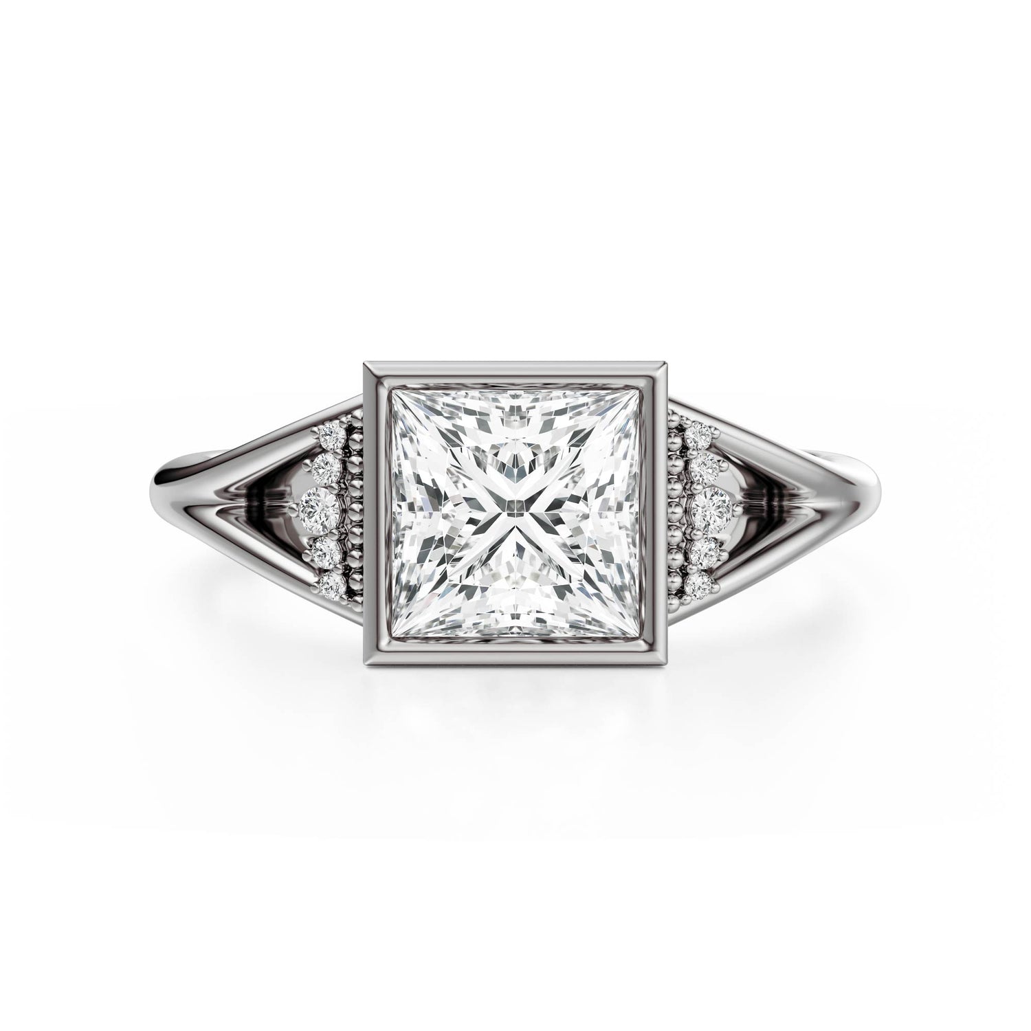 The Bezel Serendipity Ring | Princess | Setting Only