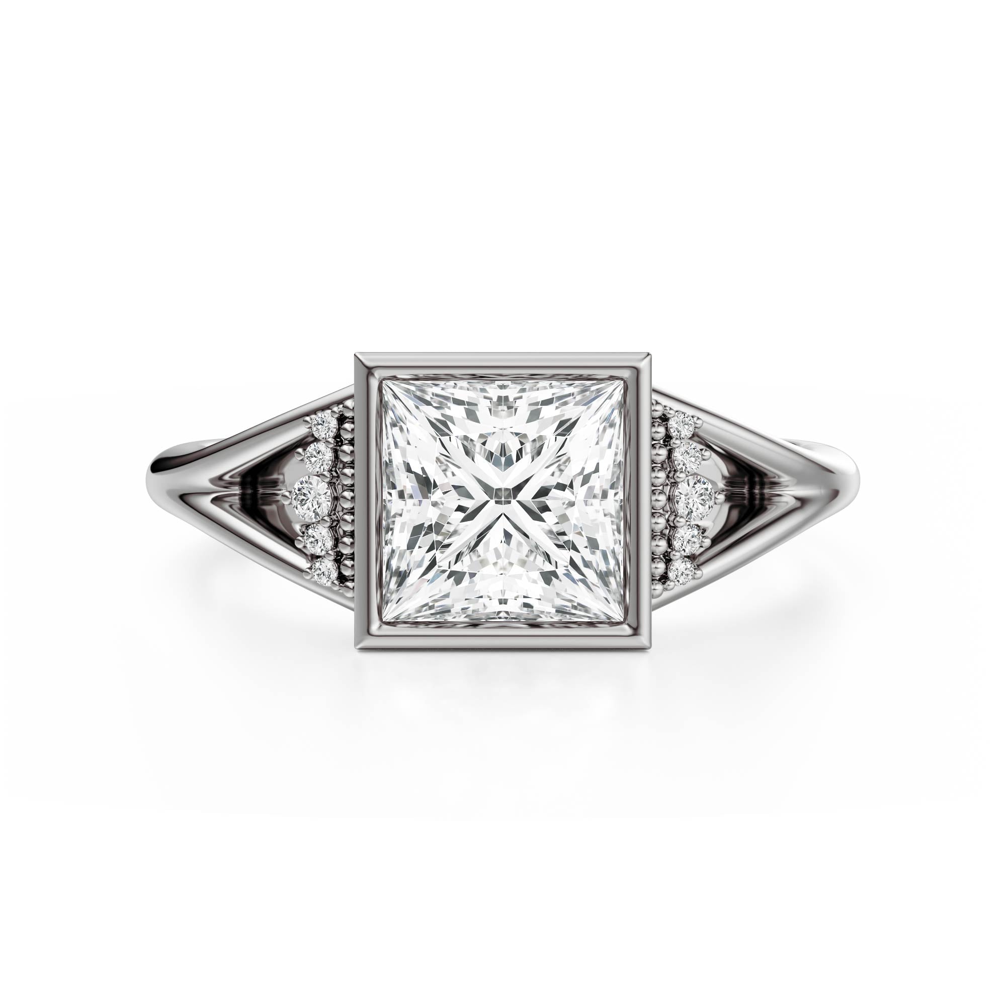 The Bezel Serendipity Ring | Princess | Setting Only