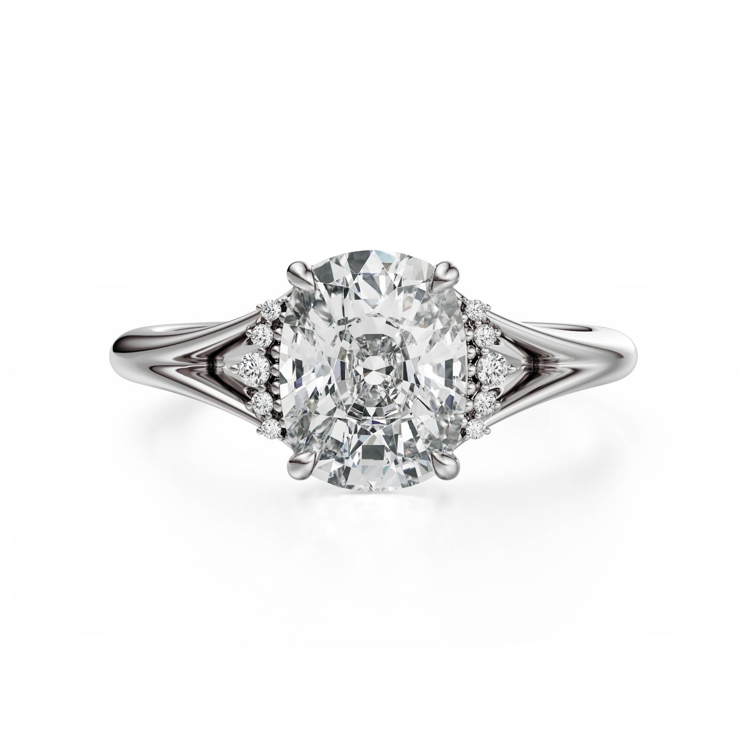 The Serendipity Ring | Elongated Cushion | Setting Only - Lavender Creek Gems 