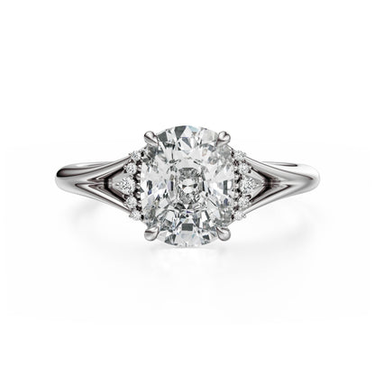 The Serendipity Ring | Elongated Cushion | Setting Only - Lavender Creek Gems 