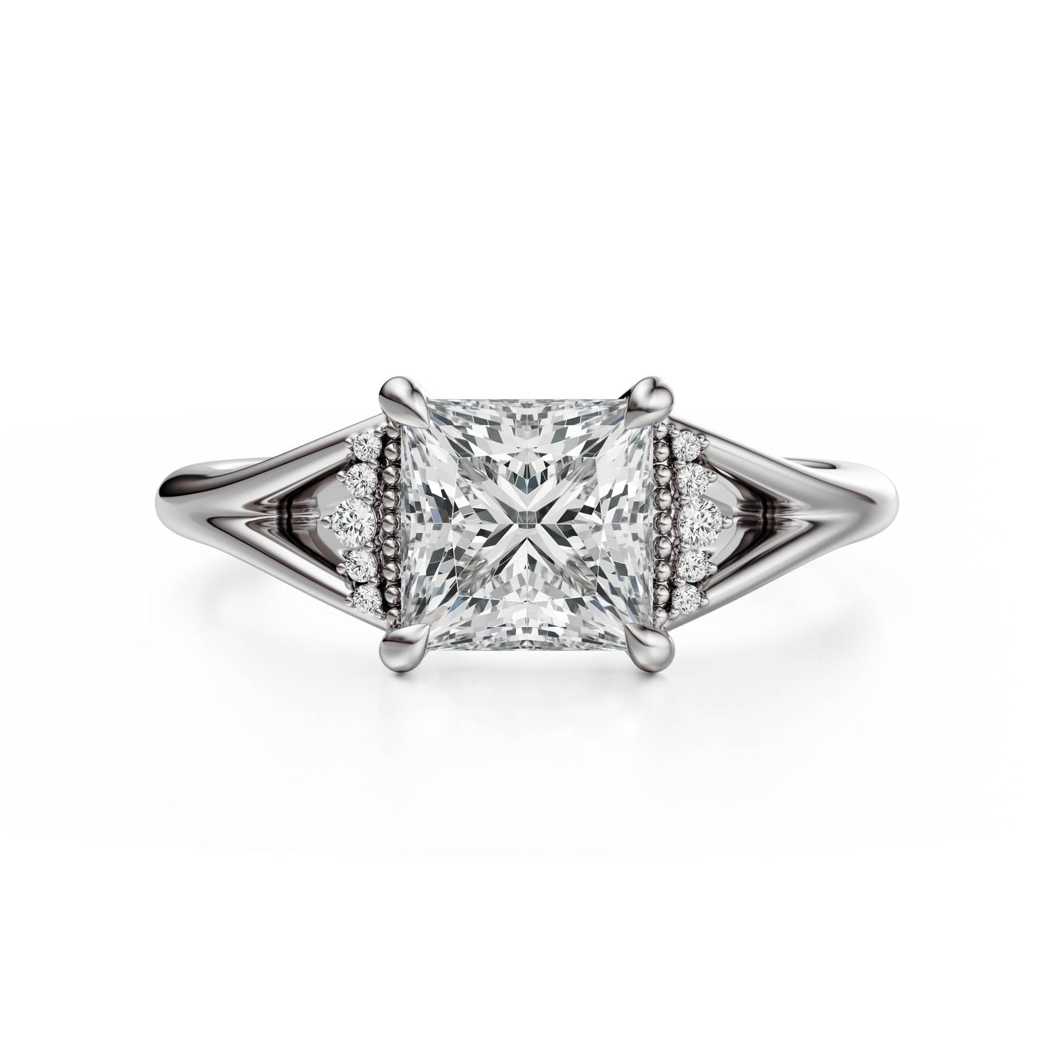 The Serendipity Ring | Princess | Setting Only - Lavender Creek Gems 