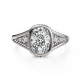 The Sitara Ring | Elongated Cushion - Lavender Creek Gems 