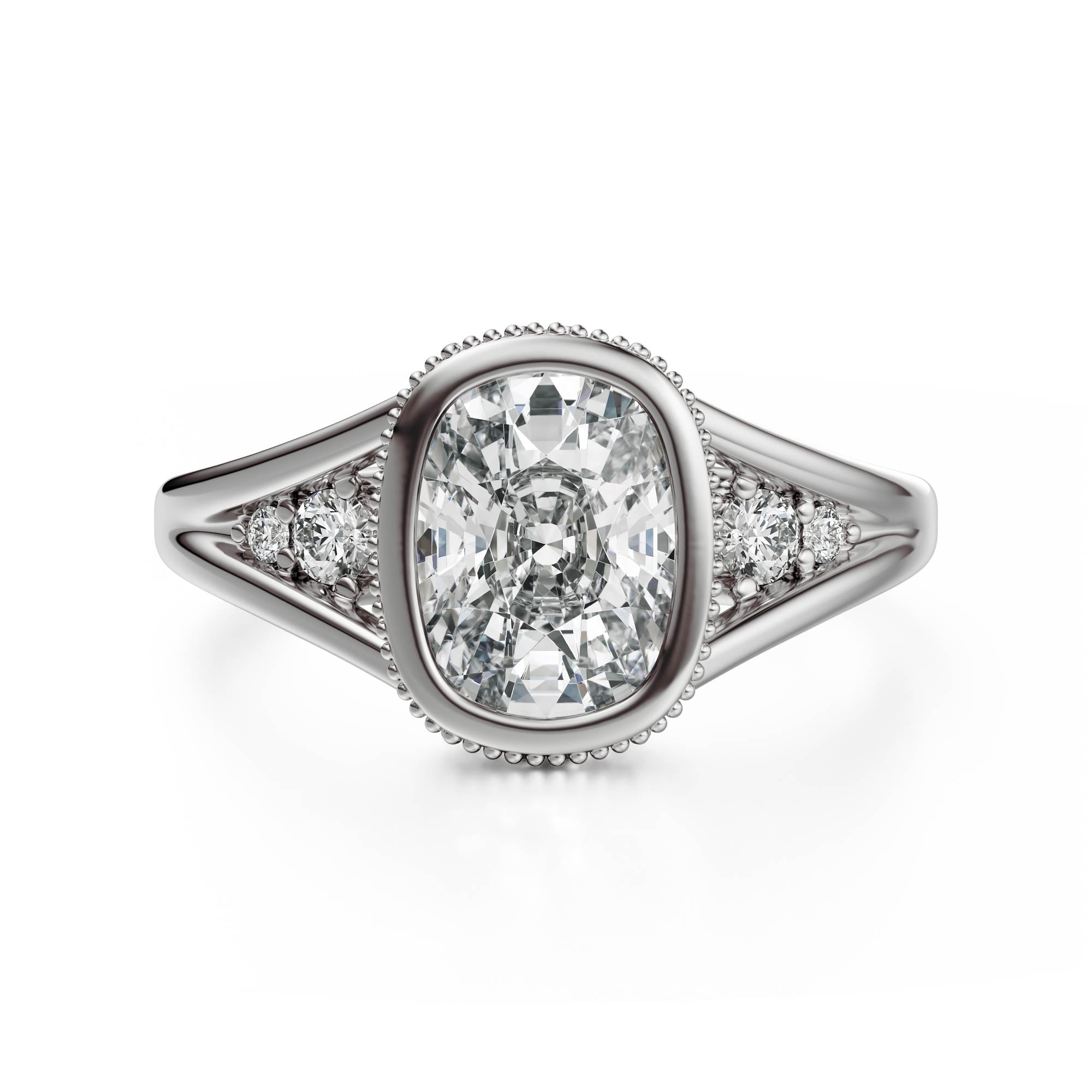 The Sitara Ring | Elongated Cushion - Lavender Creek Gems 