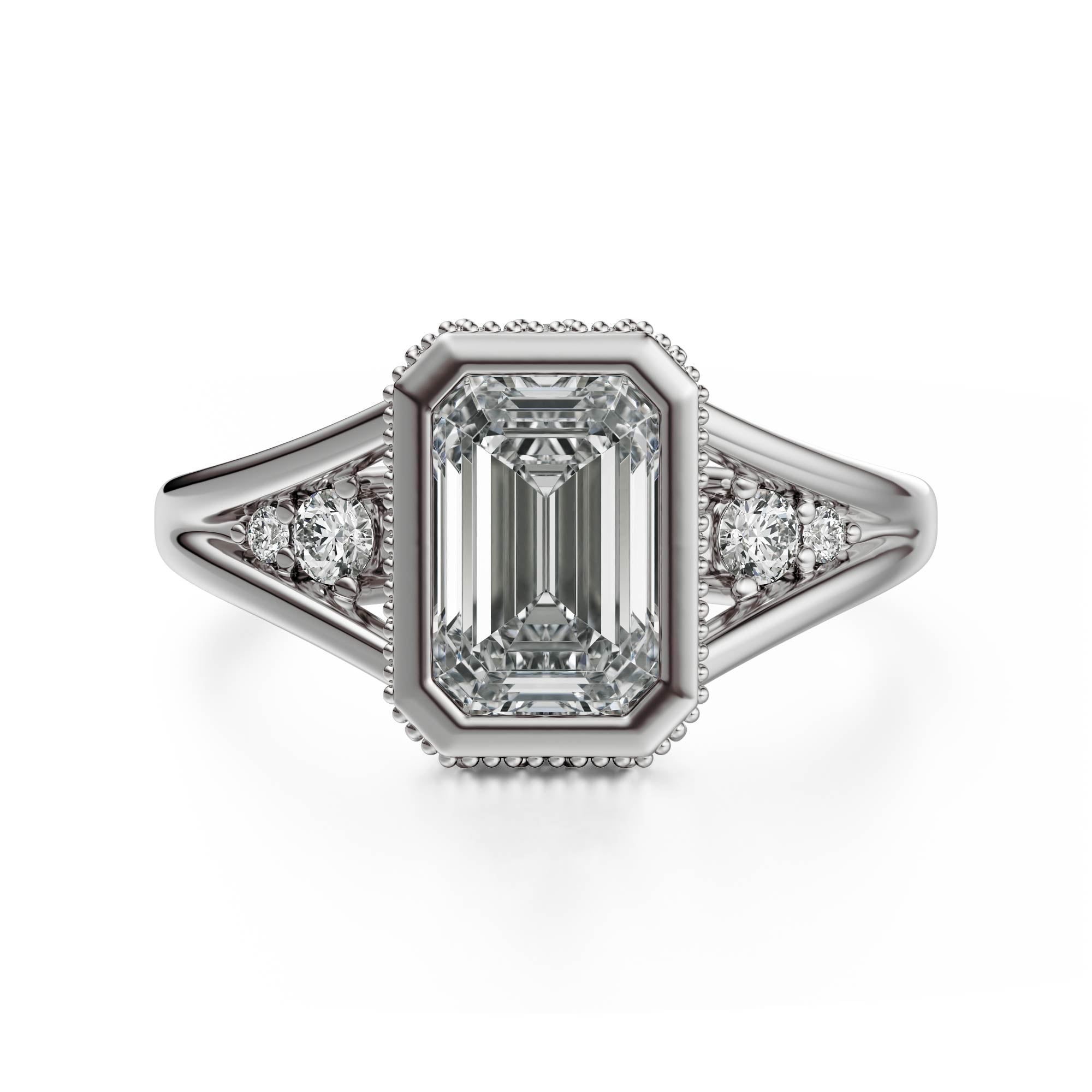 The Sitara Ring | Emerald Cut - Lavender Creek Gems 