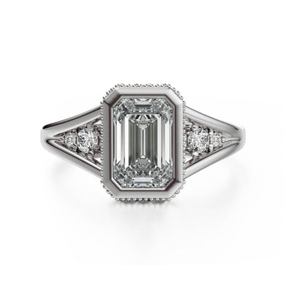 The Sitara Ring | Emerald Cut - Lavender Creek Gems 