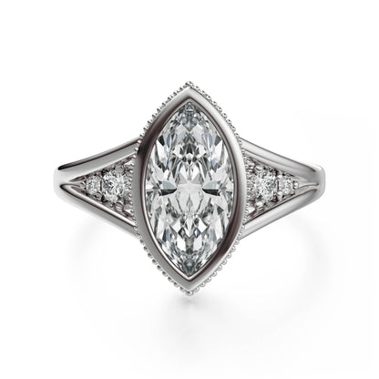 The Sitara Ring | Marquise | Setting Only - Lavender Creek Gems 