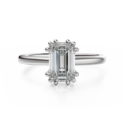 The Thalassa Ring | Emerald Cut | Setting Only - Lavender Creek Gems 