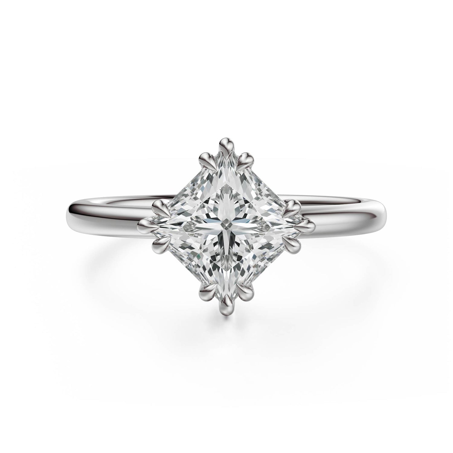 The Thalassa Ring | Princess | Setting Only - Lavender Creek Gems 