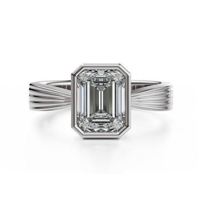The Veil Ring | Emerald Cut - Lavender Creek Gems 