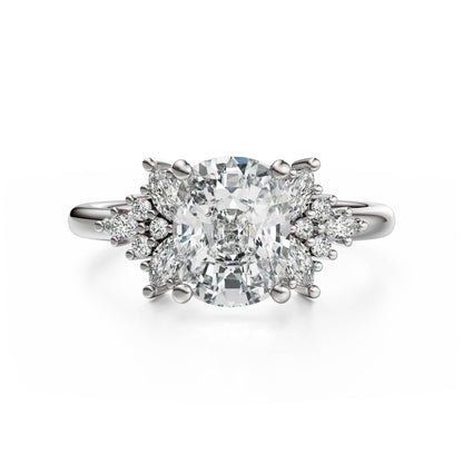 The Veraine Ring | Elongated Cushion | Setting Only