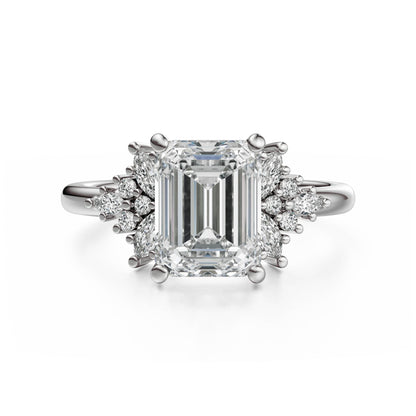 The Veraine Ring | Emerald Cut | Setting Only