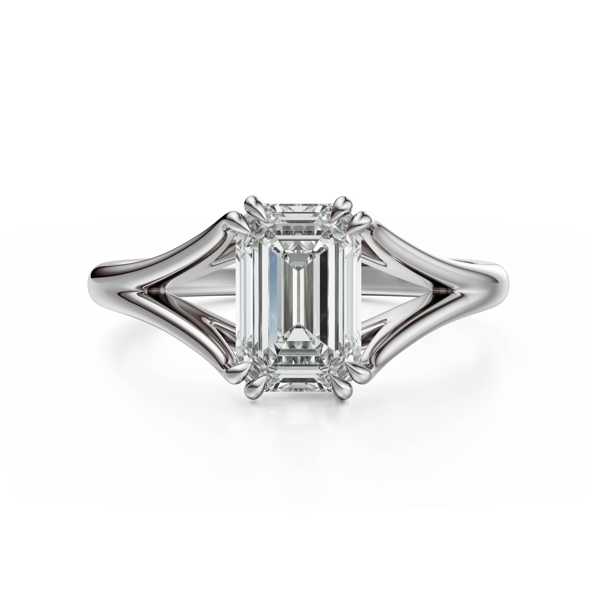 The Weaver Ring | Emerald Cut | Setting Only - Lavender Creek Gems 