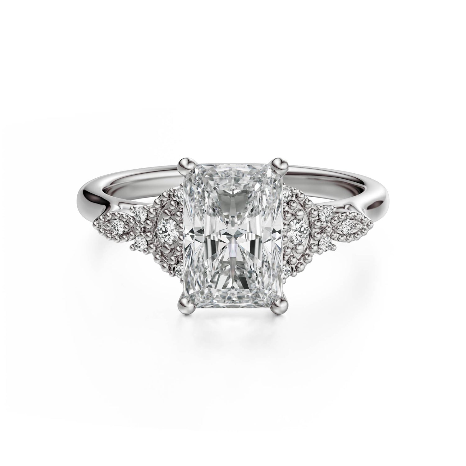 The Art Deco Maeve Ring | Radiant - Lavender Creek Gems 